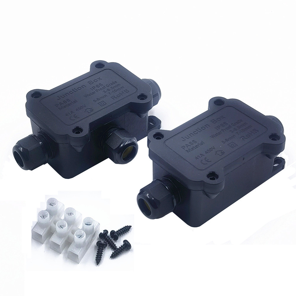 Cable Gland Waterproof - IP68 Waterproof Junction Box 2/3 Way