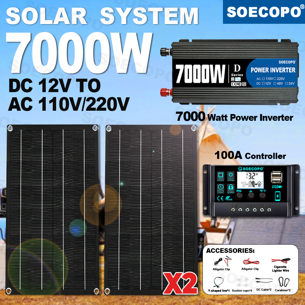 SOECOPO 7000W Peak Solar Syste - đánh giá và giá Solar Panel Monocrystalline