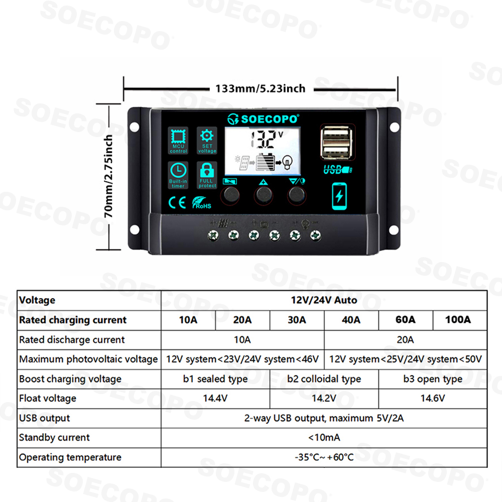 SOECOPO 7000W Peak Solar Syste - đánh giá và giá Solar Panel Monocrystalline