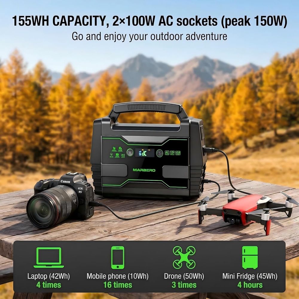 155Wh Portable Power Station w - đánh giá và giá Portable Power Station