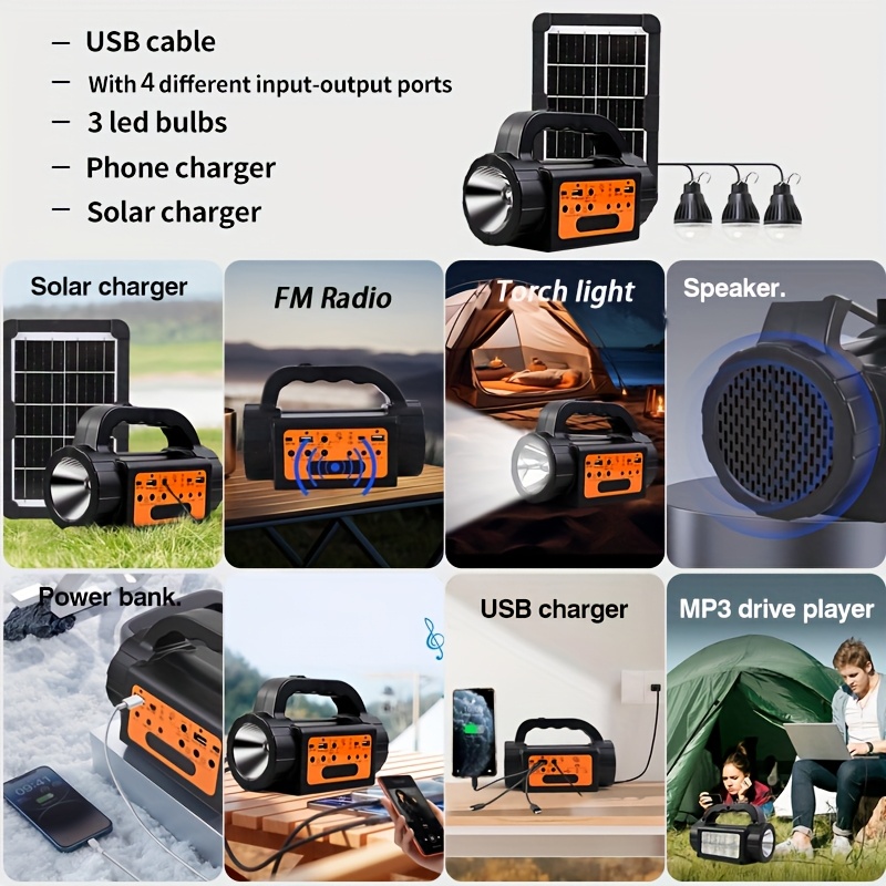 Solar Rechargeable Camping Lig - đánh giá và giá Portable Power Station